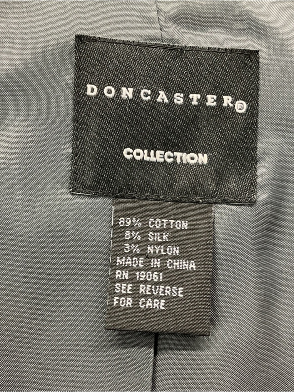 DONCASTER Collection Blazer Women's Size 8 Dark Gray/Lt. Gray Floral Business - Picture 2 of 12